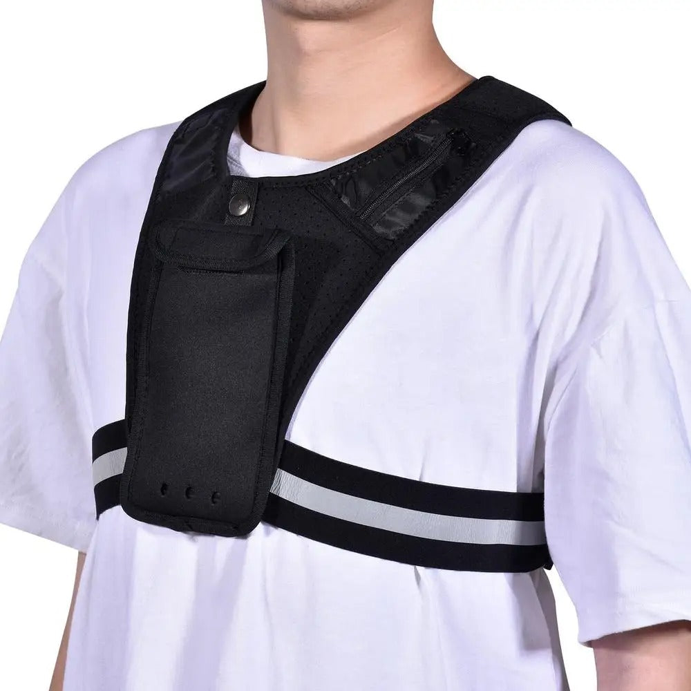 Løpevest med mobilholder