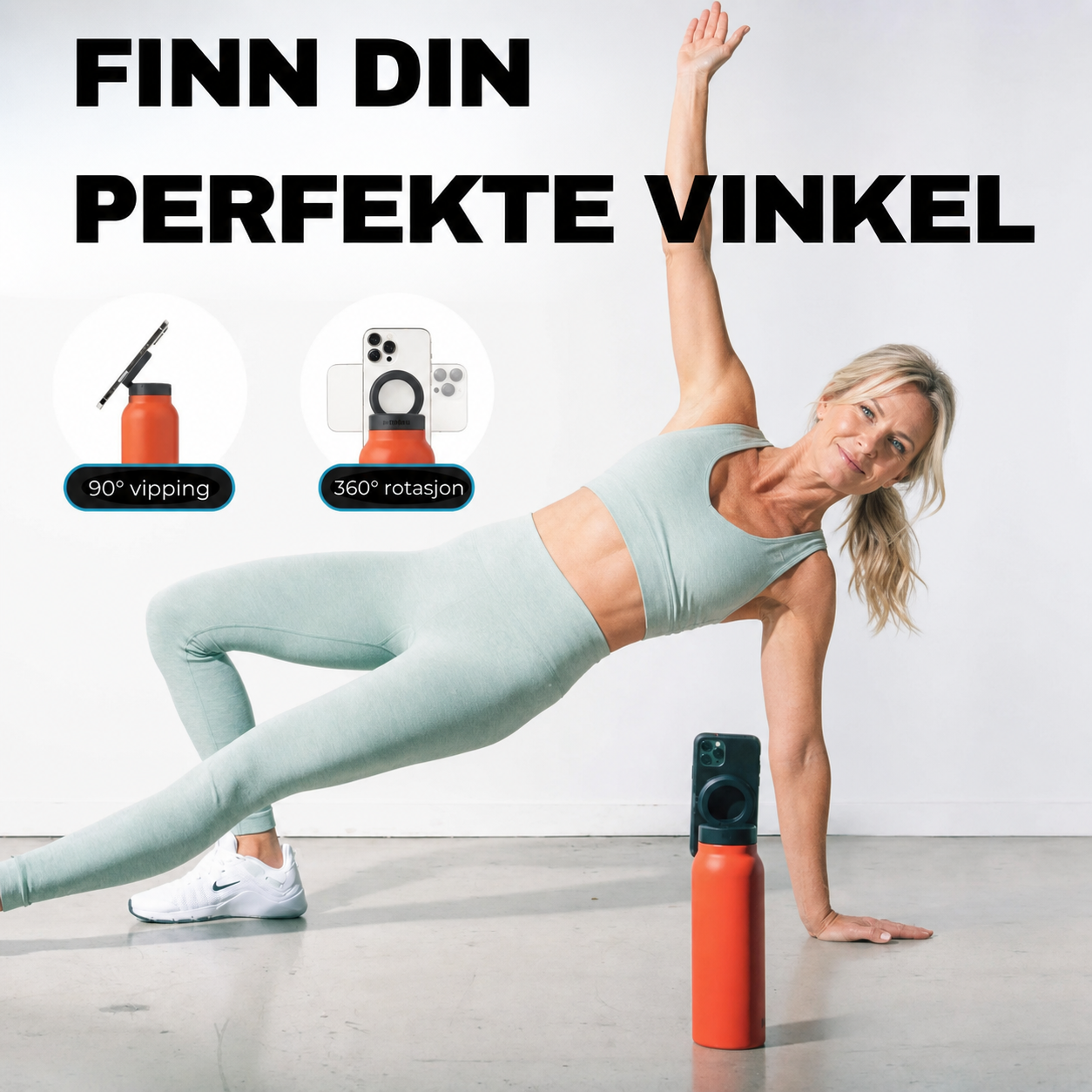 Vannflaske med magnet